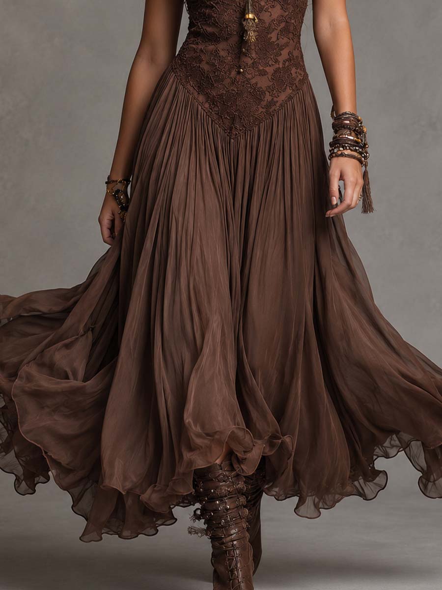 Olivia | Lace Corset Maxi Dress for Women