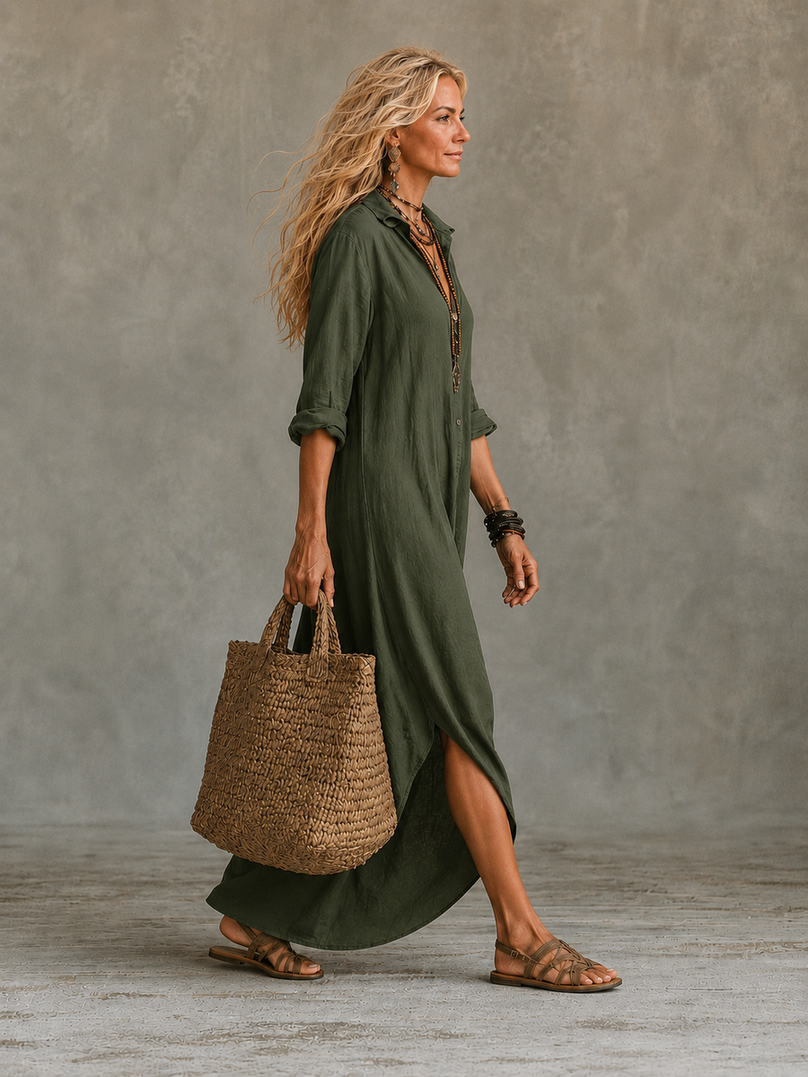 Vivienne | Button-Down Maxi Dress for Women