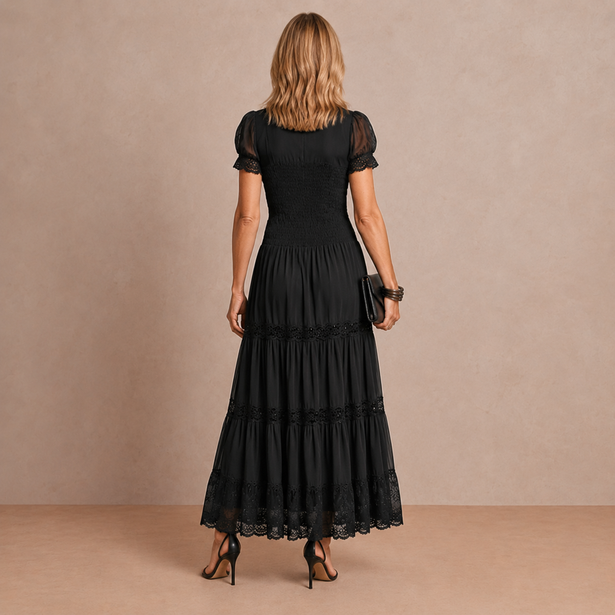 Sophia | Sheer Lace Maxi Dress for Women