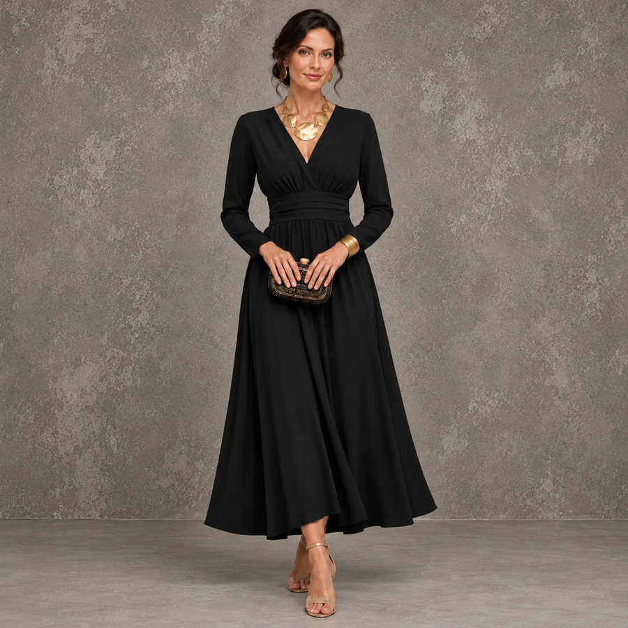 The Isabella Long Sleeve Wrap Dress
