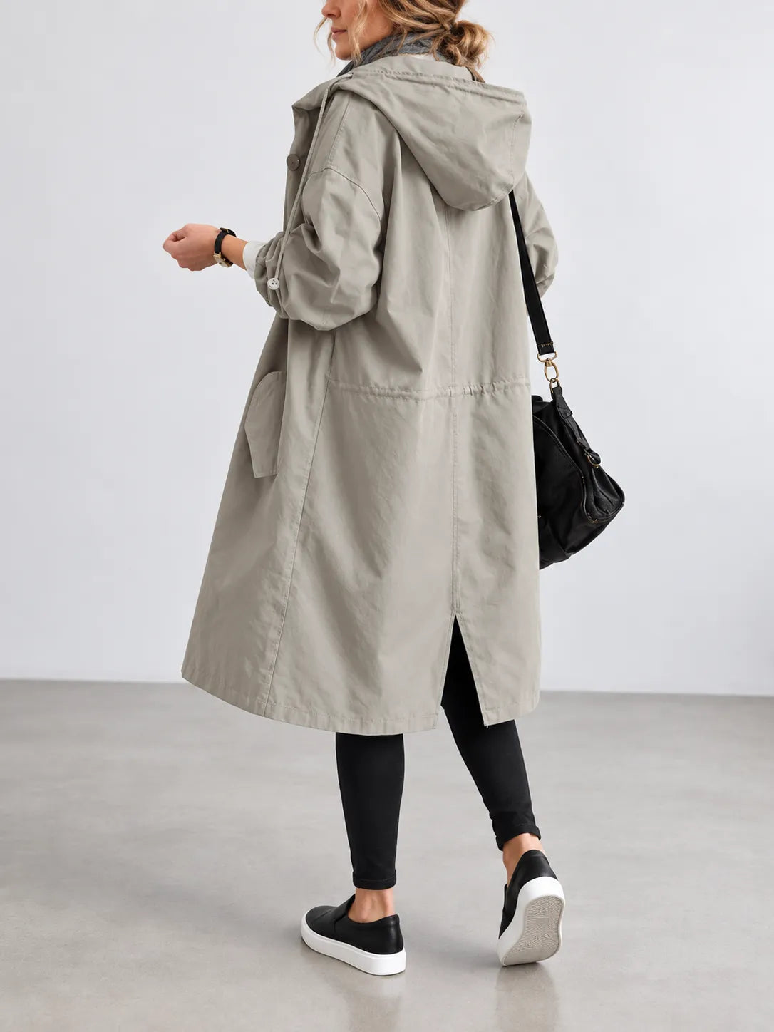 Maisie | Oversized Hooded Button-Front Coat