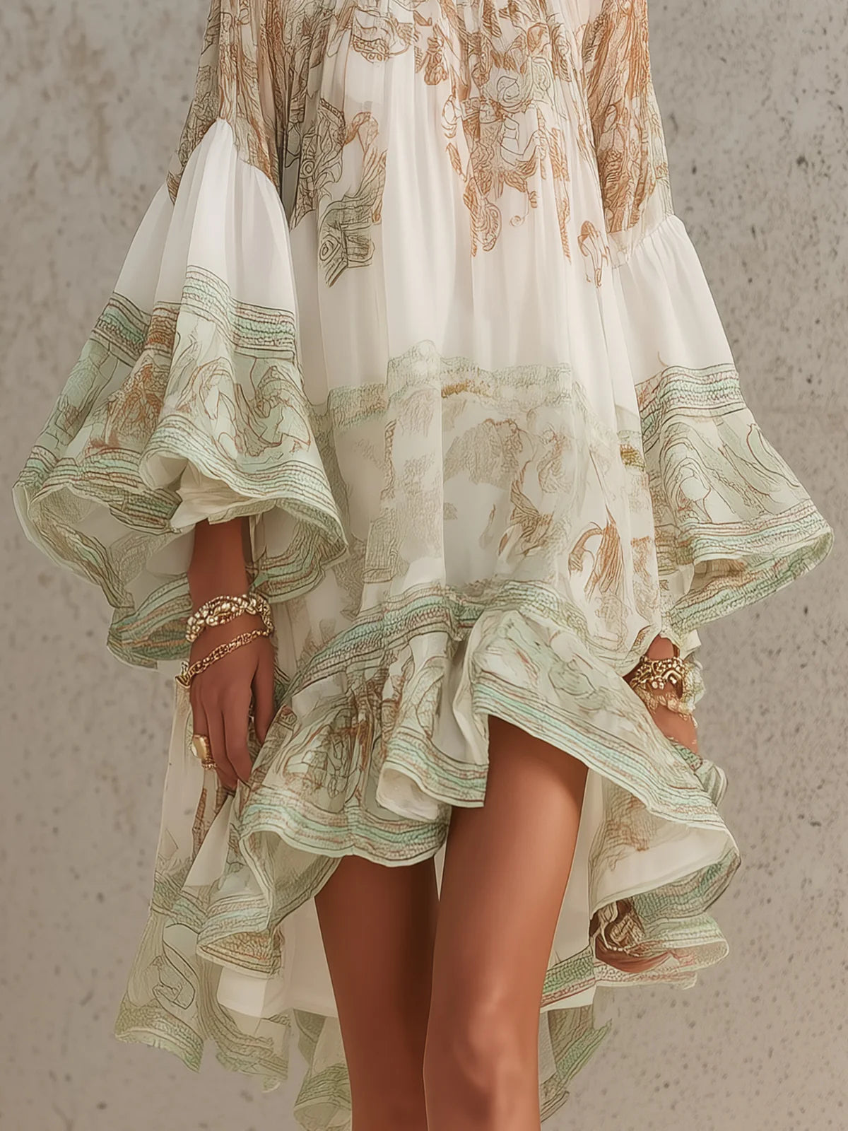 Isabella | Ruffle Hem Mini Dress for Women