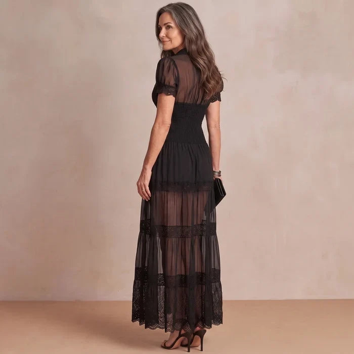 Sophia | Sheer Lace Maxi Dress for Women
